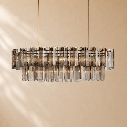 Delsie Art Glass Linear Chandelier