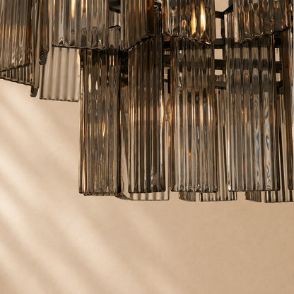 Delsie Art Glass Linear Chandelier
