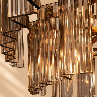 Delsie Art Glass Linear Chandelier