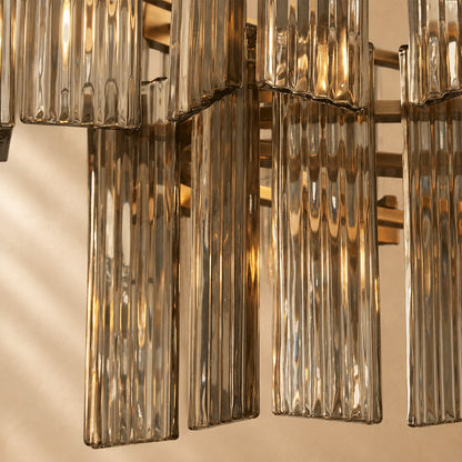 Delsie Art Glass Linear Chandelier