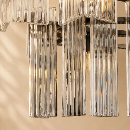 Delsie Art Glass Linear Chandelier
