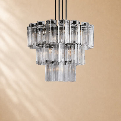 Delsie Art Glass Round Chandelier 38"