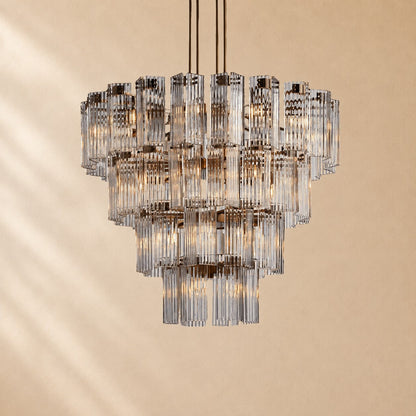 Delsie Art Glass Round Chandelier 48"