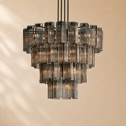 Delsie Art Glass Round Chandelier 48"