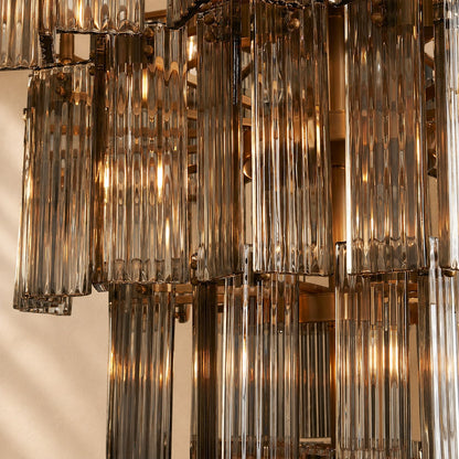 Delsie Art Glass Round Chandelier 60"