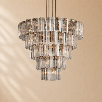 Delsie Art Glass Round Chandelier 60"