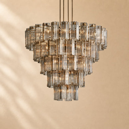 Delsie Art Glass Round Chandelier 60"