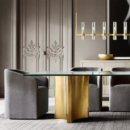 Rata Modern Fashion Glass Linear Chandelier 71"