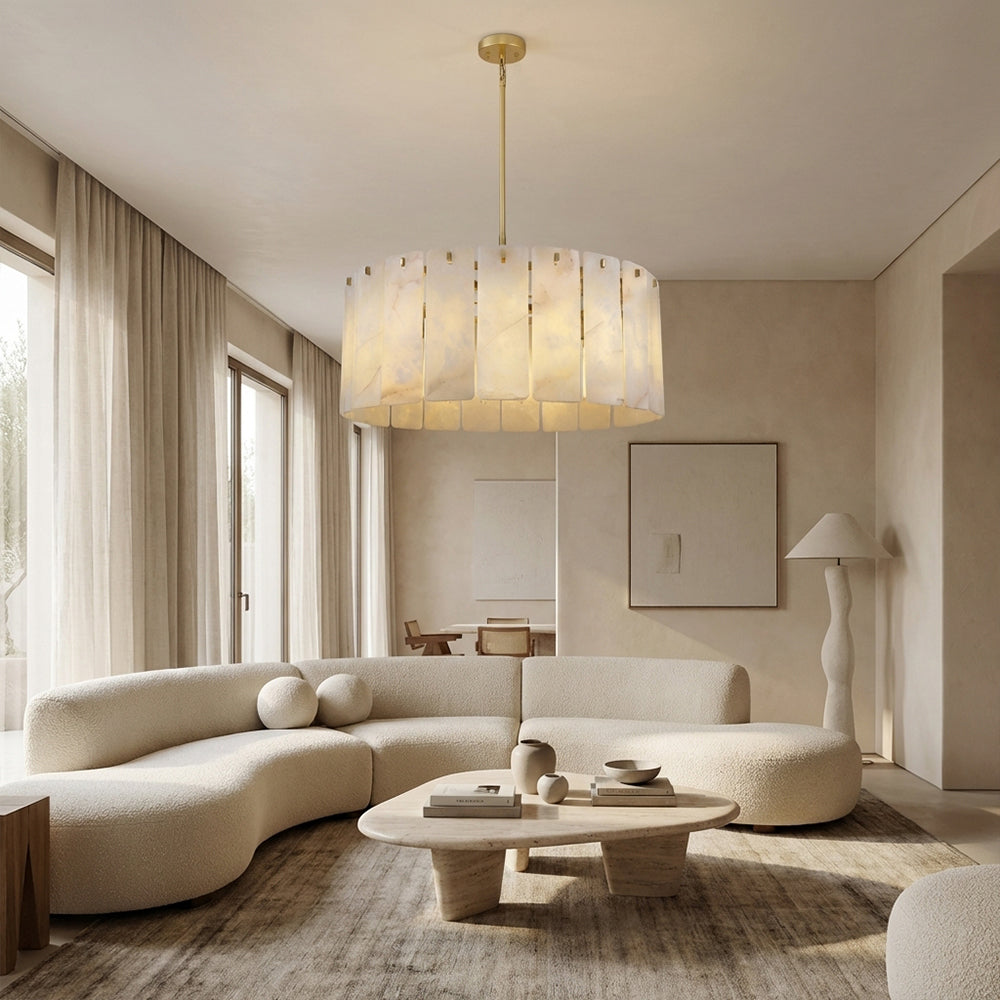 Opalis Alabaster Chandelier 36”D