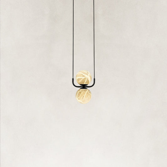 Orbital Cluster Alabaster 2-Light Pendant 4“D