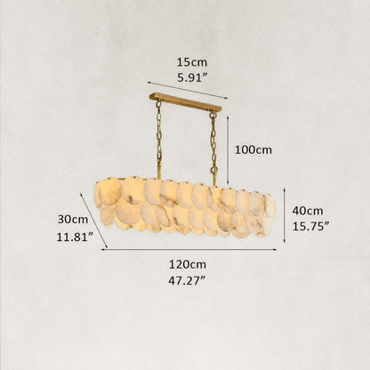 Oriella Grand Multi-Tier Alabaster Chandelier 47"W