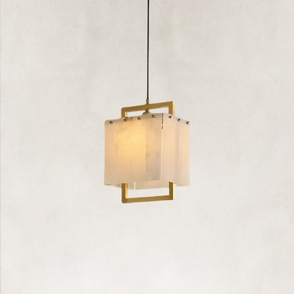 Orivan Alabaster 1-Light Cluster Dome Chandelier 12"D