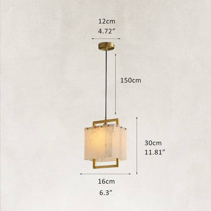 Orivan Alabaster 1-Light Cluster Dome Chandelier 12"D