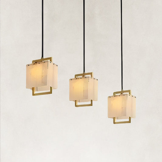 Orivan Alabaster 3-Light Cluster Dome Chandelier 22"W