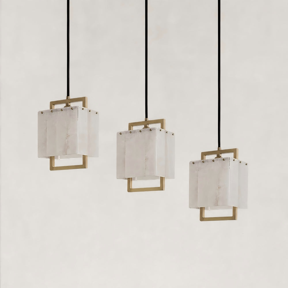 Orivan Alabaster 3-Light Cluster Dome Chandelier 22"W