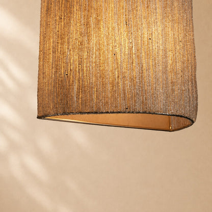 Pater Jute Fringe Beaded Wall Sconce
