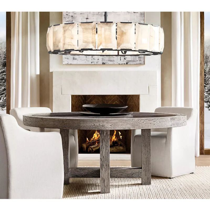 Paula Calcite Round Chandelier 19"