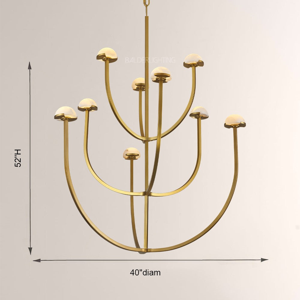 Pedra Round Chandelier 40"
