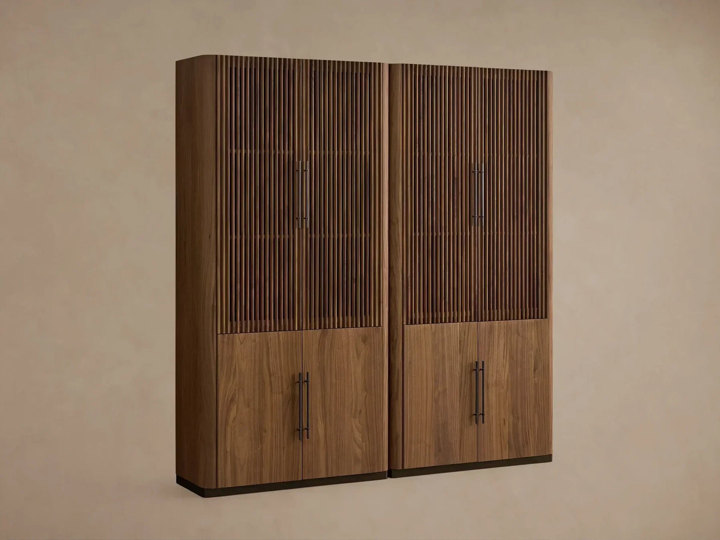 Piermont Modular Reeded Cabinet for Media Storage