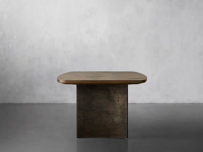 Polson Burl Wood Double-Pedestal Dining Table
