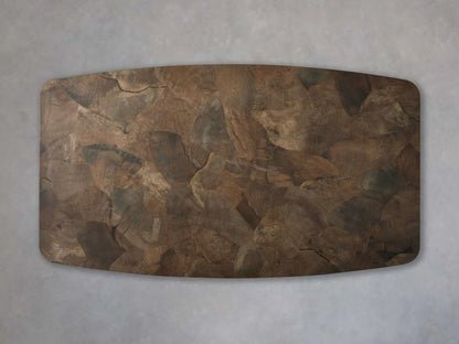 Polson Burl Wood Double-Pedestal Dining Table
