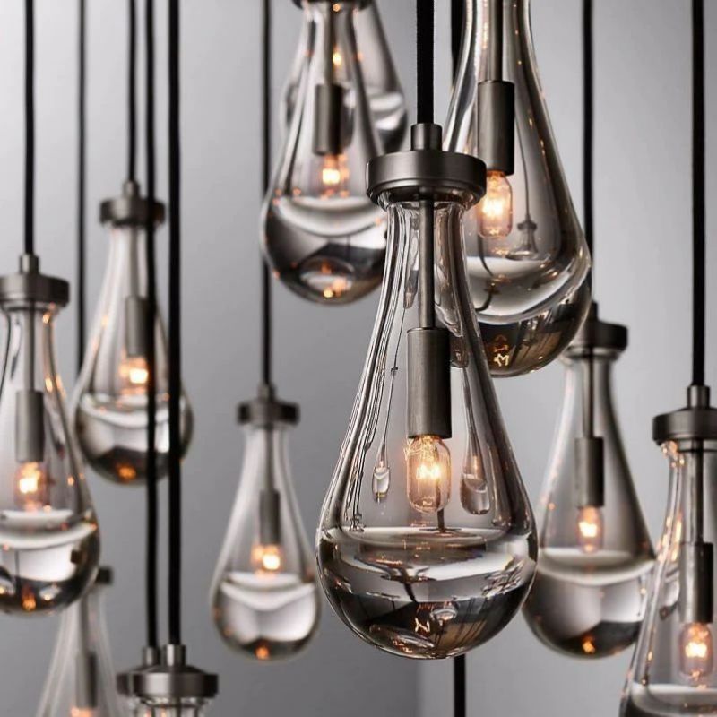 Raindrop Rectangle Chandelier D72"