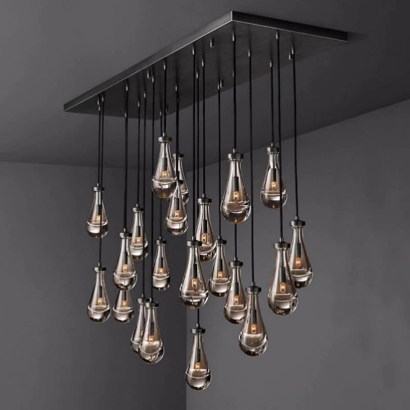 Raindrop Rectangle Chandelier D72"