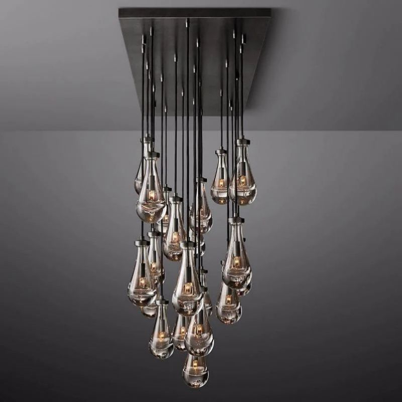 Raindrop Rectangle Chandelier D72"