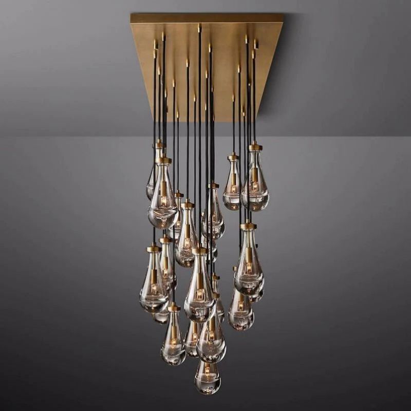 Raindrop Rectangle Chandelier D72"