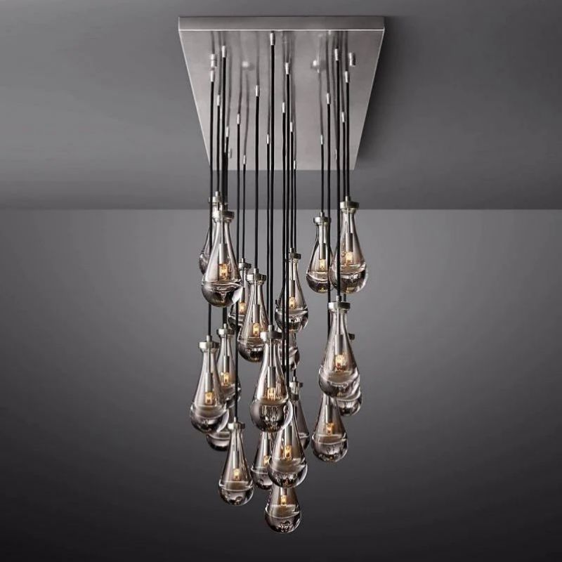 Raindrop Rectangle Chandelier D72"