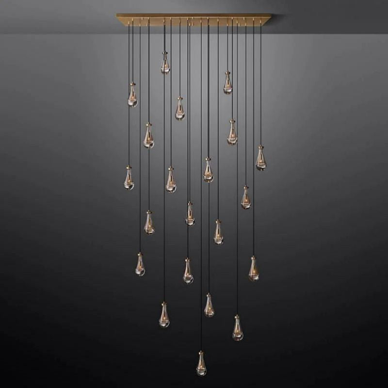 Raindrop Rectangle Chandelier D72"