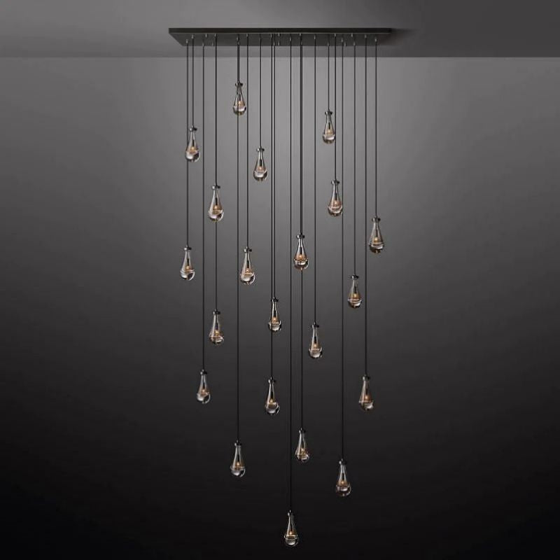 Raindrop Rectangle Chandelier D72"