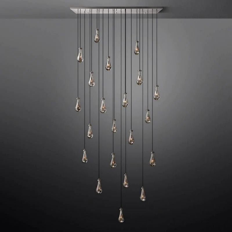 Raindrop Rectangle Chandelier D72"
