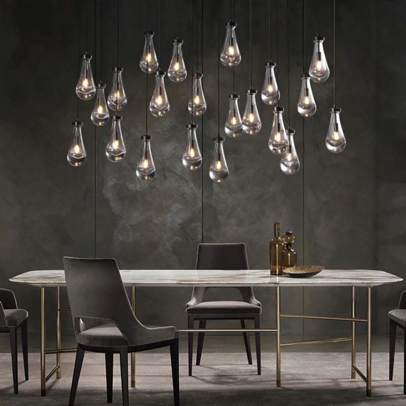 Raindrop Rectangle Chandelier D72"