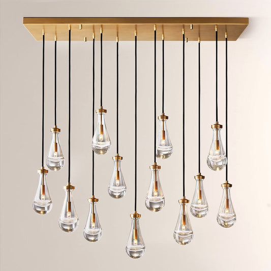 Raindrop Rectangular Chandelier 54"
