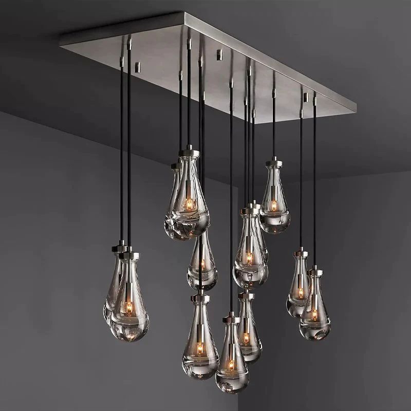 Raindrop Rectangular Chandelier D54"