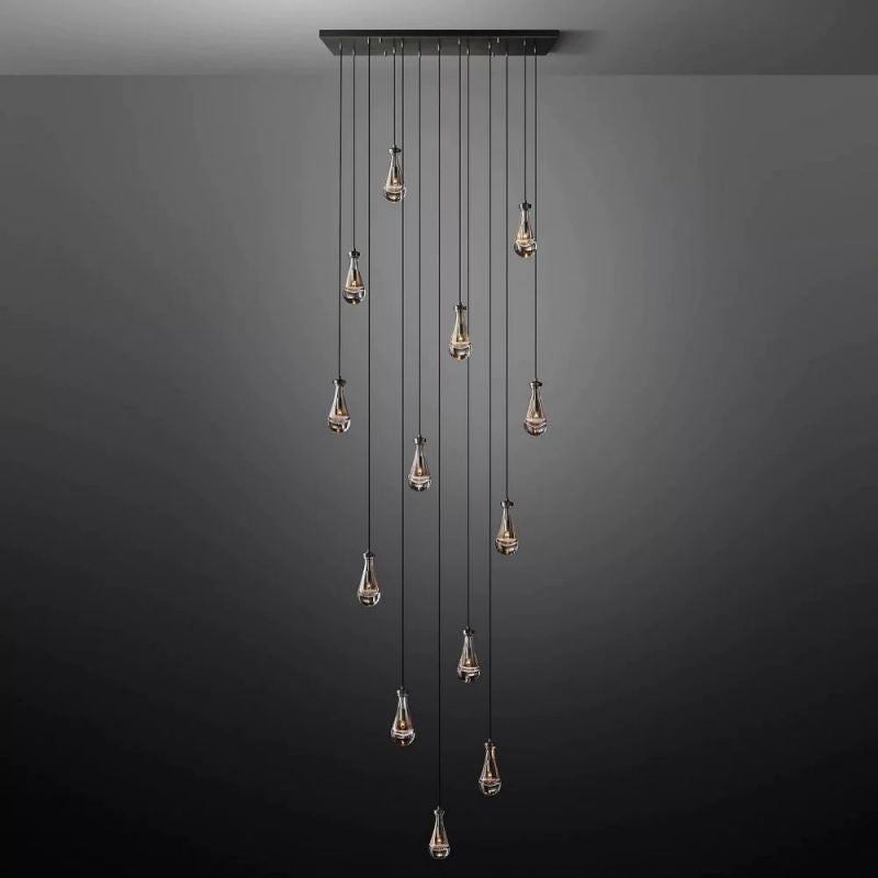 Raindrop Rectangular Chandelier D54"