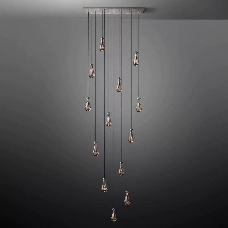 Raindrop Rectangular Chandelier D54"