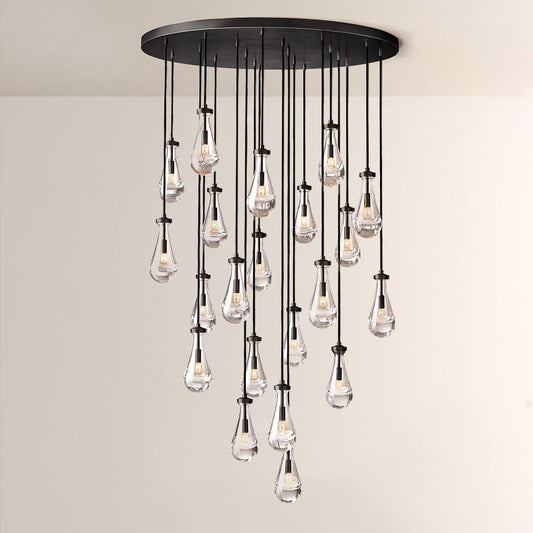 Raindrop Round Chandelier Light 47"