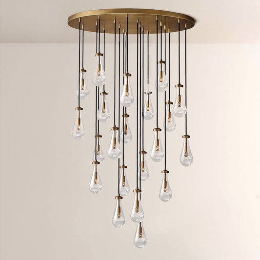 Raindrop Round Chandelier Light 47"