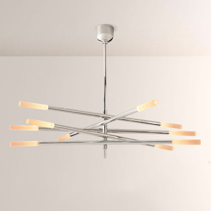 Ralap 10-Light Mobile Etched Rod Chandelier