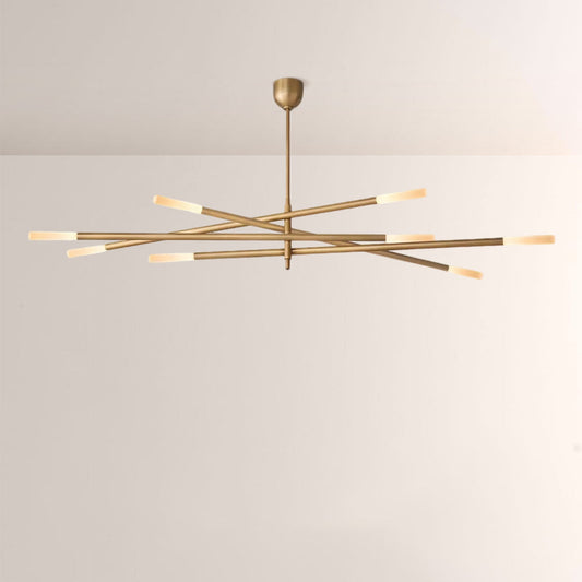 Ralap 8-Light Mobile Etched Rod Chandelier