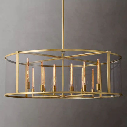 Randy Glass Lantern Modern Round Dining Room Chandelier 55"
