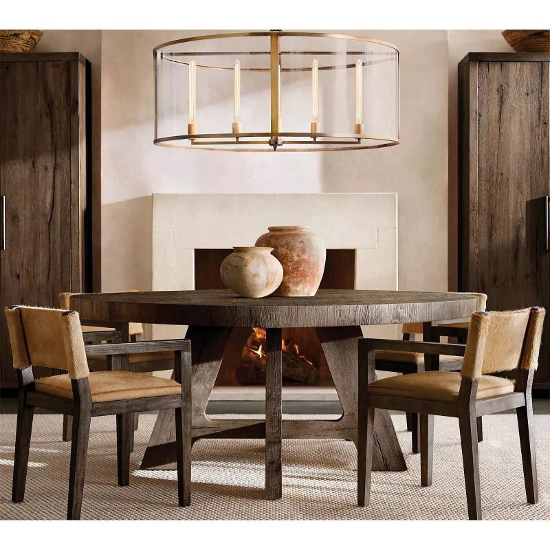 Randy Glass Lantern Modern Round Dining Room Chandelier 55"