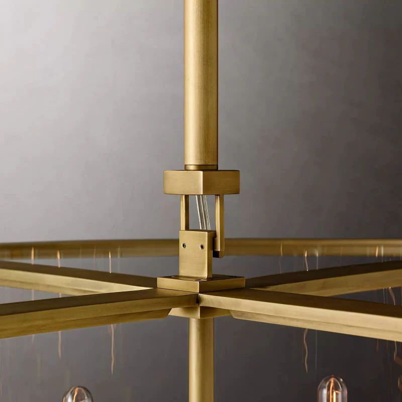 Randy Glass Lantern Modern Round Dining Room Chandelier 55"