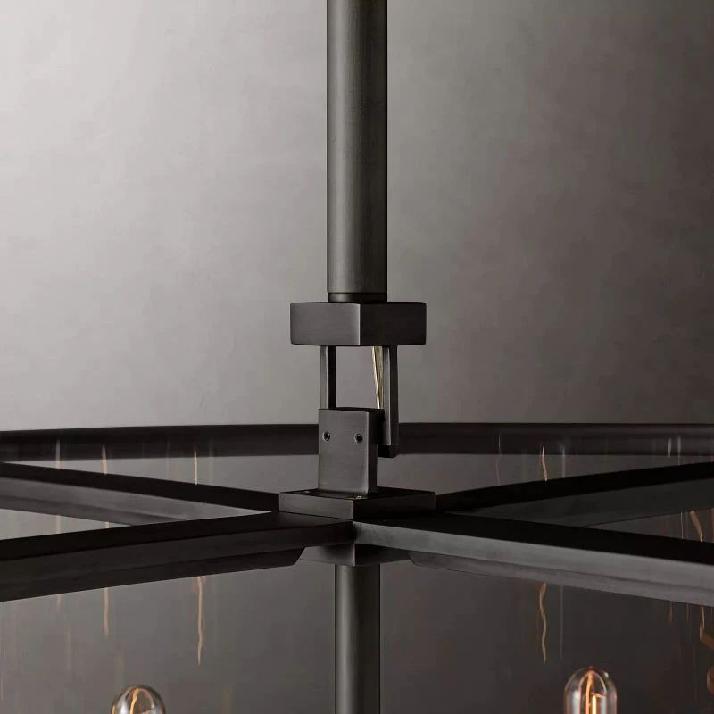 Randy Glass Lantern Modern Round Dining Room Chandelier 55"