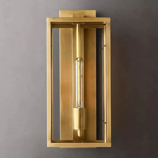 Randy Outdoor Square Lantern Bedroom Wall Sconce 18"