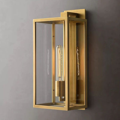 Randy Outdoor Square Lantern Bedroom Wall Sconce 18"