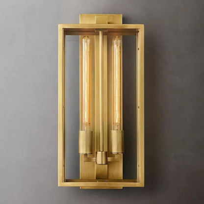 Randy Outdoor Square Lantern Bedroom Wall Sconce 21"