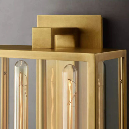 Randy Outdoor Square Lantern Bedroom Wall Sconce 28"